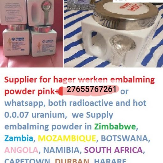 Johannesburg-Hager werken embalming compound powder pink call +27655767261 available … all provinces