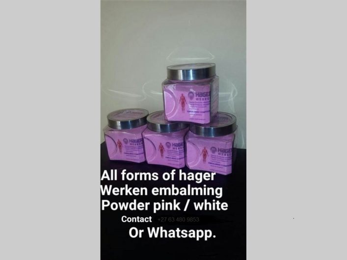 Embalming powder available in all  South African provinces call / WhatsApp +27 63 480 9853